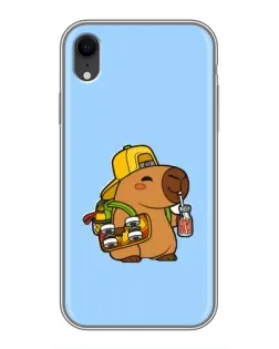 Чохол для iPhone Xr з картинкою «Капібара на скейті»