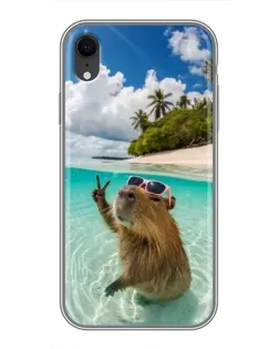Чохол для iPhone Xr з картинкою «Капібара на морі»