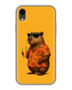Чохол для iPhone Xr з картинкою «Капібара на відпочинку»