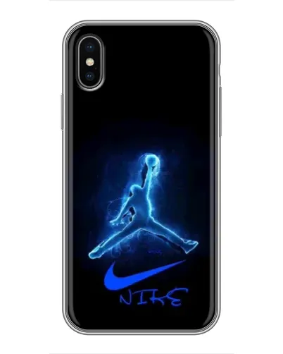 Чохол для iPhone Xs Max з картинкою «Jordan Neon Blue»