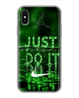 Чохол для iPhone Xs Max з картинкою «Зелений неоновий Nike»