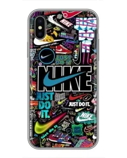 Чохол для iPhone Xs Max з картинкою «Яскравий колаж Nike»