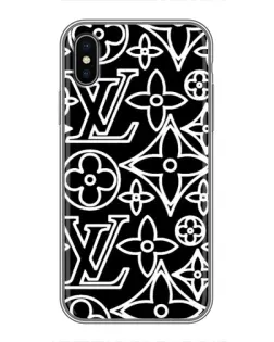 Чохол для iPhone Xs Max з картинкою «Чорно-білий візерунок LV»