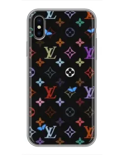 Чохол для iPhone Xs Max з картинкою «Кольорова монограма LV»