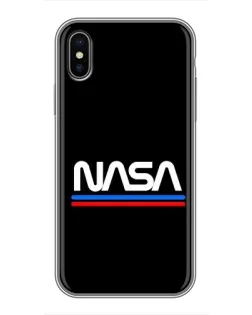 Чохол для iPhone Xs Max з картинкою «NASA — класика Red Blue»