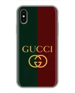 Чехол для iPhone Xs Max с картинкой «Gucci — темно-зеленый градиент»