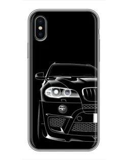 Чохол для iPhone Xs Max з картинкою «Темний силует BMW»