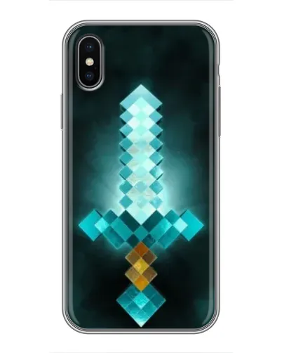 Чохол для iPhone Xs Max з картинкою «Алмазний меч неон» Чохол для iPhone Xs Max з картинкою «Алмазний меч неон»