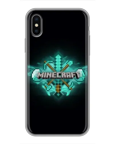 Чохол для iPhone Xs Max з картинкою «Minecraft Diamond лого» Чохол для iPhone Xs Max з картинкою «Minecraft Diamond лого»