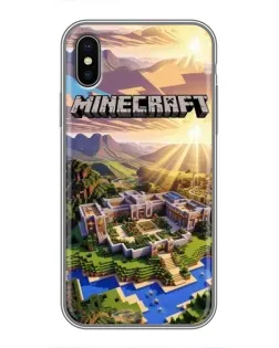 Чохол для iPhone Xs Max з картинкою «Minecraft панорама»