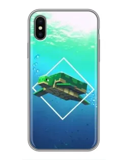 Чохол для iPhone Xs Max з картинкою «Черепаха Minecraft»
