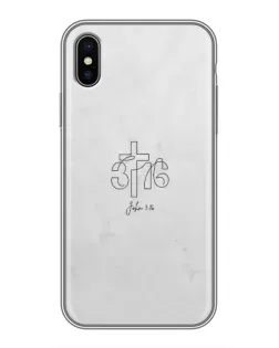 Чехол для iPhone Xs Max с картинкой «Иоанна 3:16 Крест»