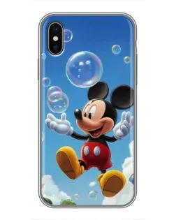 Чохол для iPhone Xs Max з картинкою «Mickey та мильні бульбашки»