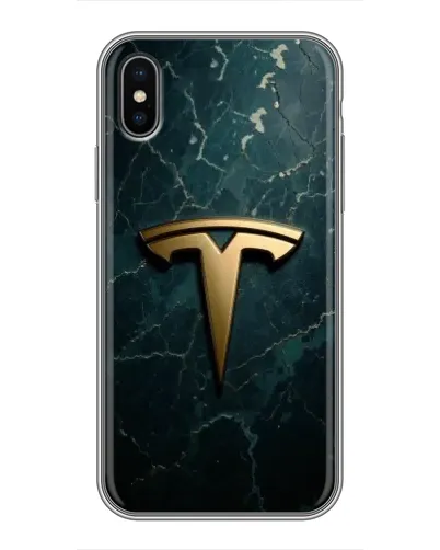 Чохол для iPhone Xs Max з картинкою «Мармурова Tesla Gold» Чохол для iPhone Xs Max з картинкою «Мармурова Tesla Gold»