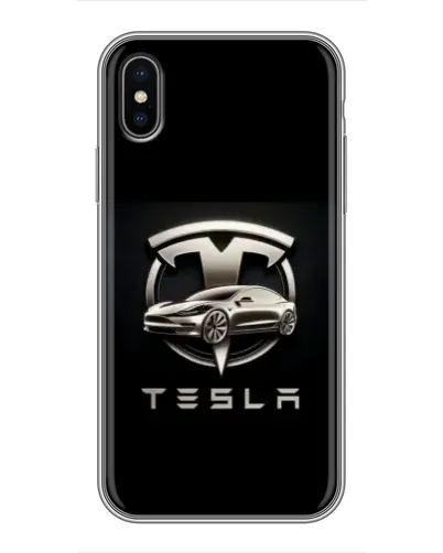 Чохол для iPhone Xs Max з картинкою «Tesla — срібне авто» Чохол для iPhone Xs Max з картинкою «Tesla — срібне авто»