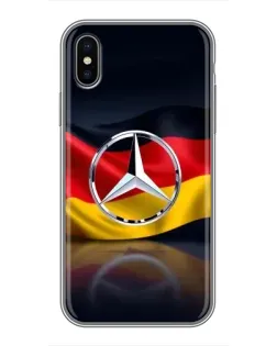 Чохол для iPhone Xs Max з картинкою «Mercedes — прапор Німеччини»