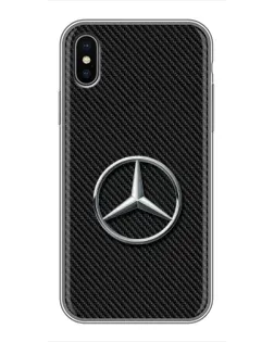 Чохол для iPhone Xs Max з картинкою «Карбоновий Mercedes стиль»