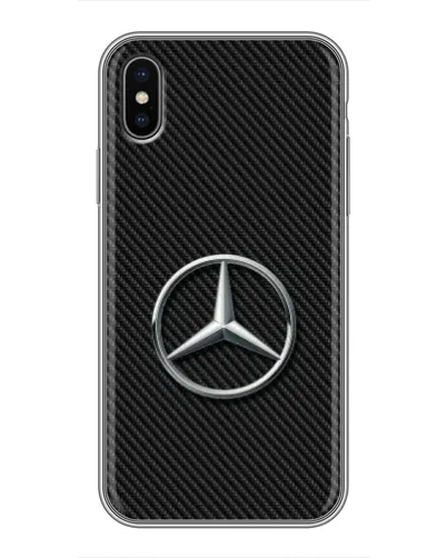 Чохол для iPhone Xs Max з картинкою «Карбоновий Mercedes стиль»