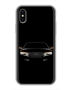 Чохол для iPhone Xs Max з картинкою «Audi — нічний контур»