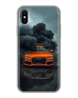 Чохол для iPhone Xs Max з картинкою «Audi у хмарах диму»