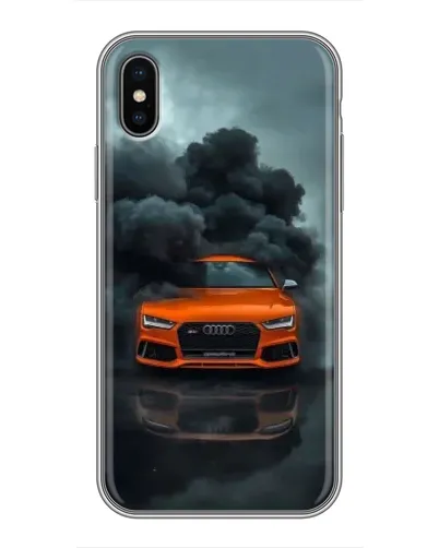 Чохол для iPhone Xs Max з картинкою «Audi у хмарах диму»