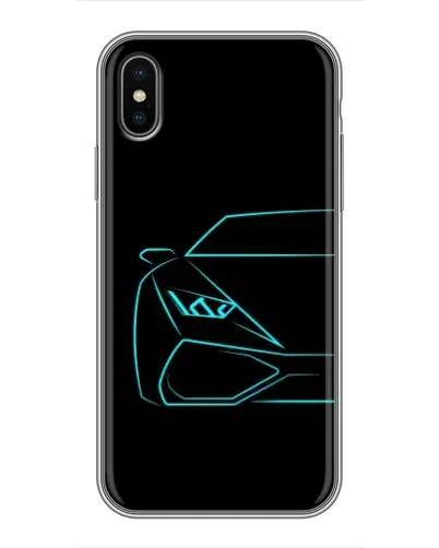 Чохол для iPhone Xs Max з картинкою «Блакитний силует Lamborghini» Чохол для iPhone Xs Max з картинкою «Блакитний силует Lamborghini»