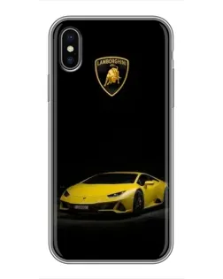 Чохол для iPhone Xs Max з картинкою «Lamborghini жовтий акцент»