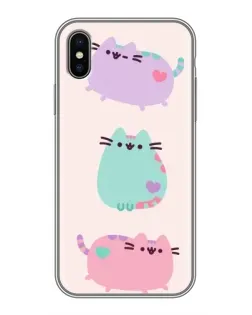 Чохол для iPhone Xs Max з картинкою «Pusheen тріо» Чохол для iPhone Xs Max з картинкою «Pusheen тріо»