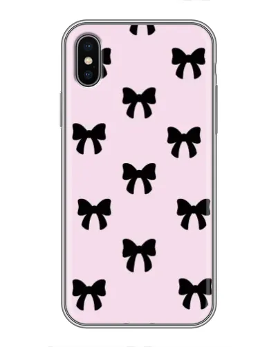Чохол для iPhone Xs Max з картинкою «Чорні банти Coquette»
