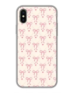 Чохол для iPhone Xs Max з картинкою «Рожеві бантики Coquette»