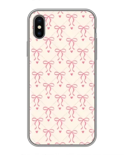 Чохол для iPhone Xs Max з картинкою «Рожеві бантики Coquette»
