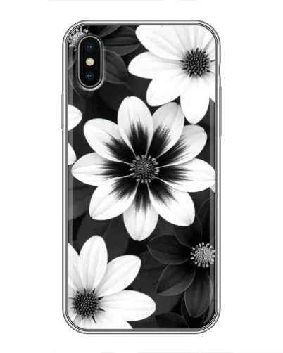 Чохол для iPhone Xs Max з картинкою «Монохромні айстри» Чохол для iPhone Xs Max з картинкою «Монохромні айстри»