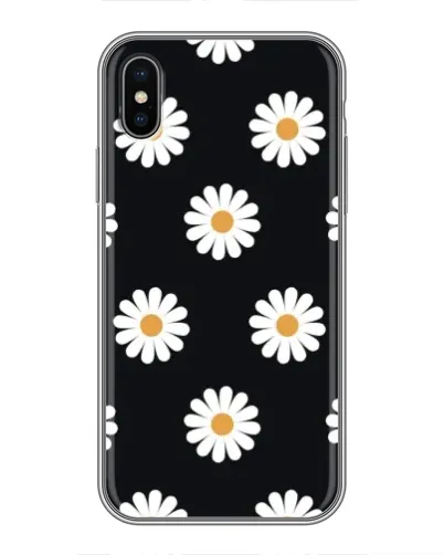 Чохол для iPhone Xs Max з картинкою «Ромашки на чорному» Чохол для iPhone Xs Max з картинкою «Ромашки на чорному»