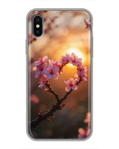 Чохол для iPhone Xs Max з картинкою «Рожевий цвіт сердечко на тлі заходу» Чохол для iPhone Xs Max з картинкою «Рожевий цвіт сердечко на тлі заходу»