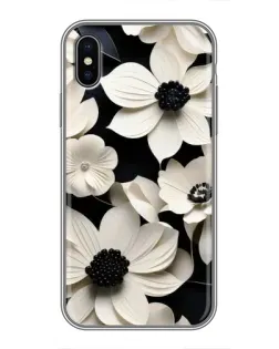 Чохол для iPhone Xs Max з картинкою «Об'ємні білі квіти»