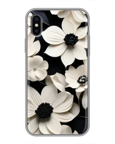 Чохол для iPhone Xs Max з картинкою «Об'ємні білі квіти» Чохол для iPhone Xs Max з картинкою «Об'ємні білі квіти»