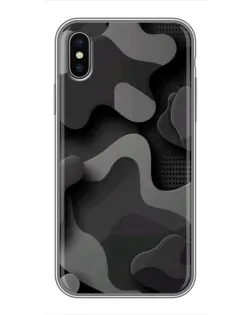 Чохол для iPhone Xs Max з картинкою «Темний абстрактний камуфляж»