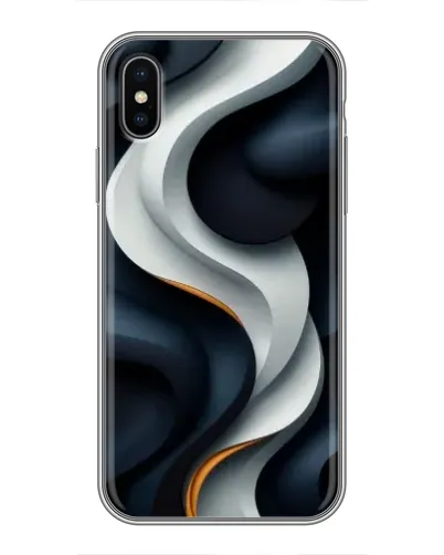 Чохол для iPhone Xs Max з картинкою «Об'ємні чорно-білі стрічки» Чохол для iPhone Xs Max з картинкою «Об'ємні чорно-білі стрічки»