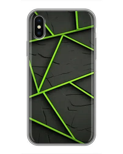 Чохол для iPhone Xs Max з картинкою «Зелені геометричні лінії» Чохол для iPhone Xs Max з картинкою «Зелені геометричні лінії»