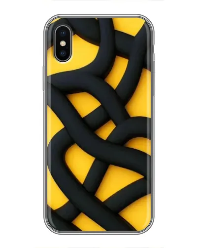 Чохол для iPhone Xs Max з картинкою «Чорне жовте переплетення» Чохол для iPhone Xs Max з картинкою «Чорне жовте переплетення»