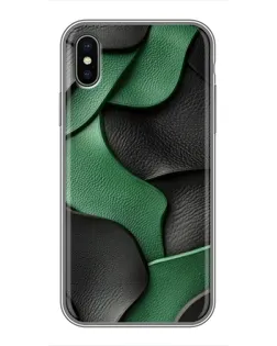 Чохол для iPhone Xs Max з картинкою «Зелені шкіряні хвилі»