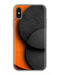 Чохол для iPhone Xs Max з картинкою «Геометрія помаранчевих кіл»