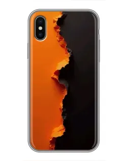 Чохол для iPhone Xs Max з картинкою «Помаранчевий розлом»