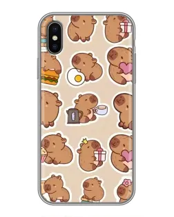 Чохол для iPhone Xs Max з картинкою «Капібари паттерн»