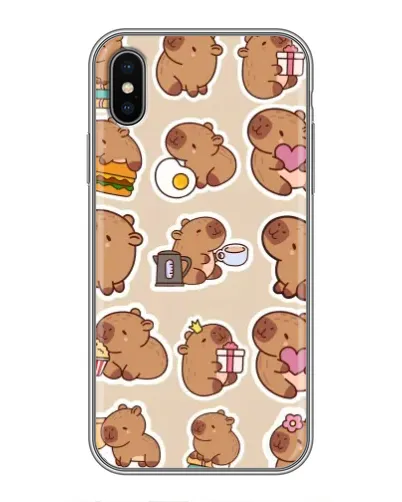 Чохол для iPhone Xs Max з картинкою «Капібари паттерн» Чохол для iPhone Xs Max з картинкою «Капібари паттерн»