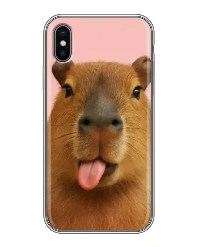 Чохол для iPhone Xs Max з картинкою «Капібара з язиком» Чохол для iPhone Xs Max з картинкою «Капібара з язиком»