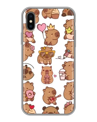 Чохол для iPhone Xs Max з картинкою «Стікерпак з капібарами» Чохол для iPhone Xs Max з картинкою «Стікерпак з капібарами»
