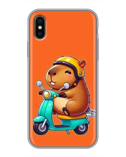 Чохол для iPhone Xs Max з картинкою «Капібара на скутері» Чохол для iPhone Xs Max з картинкою «Капібара на скутері»
