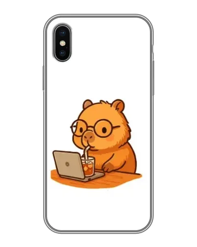 Чохол для iPhone Xs Max з картинкою «Капібара з ноутбуком» Чохол для iPhone Xs Max з картинкою «Капібара з ноутбуком»