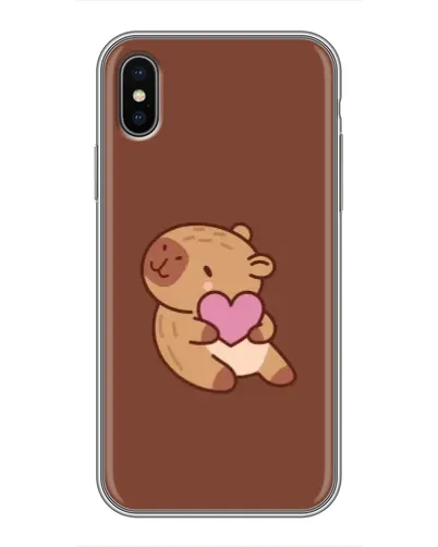 Чохол для iPhone Xs Max з картинкою «Капібара з серцем» Чохол для iPhone Xs Max з картинкою «Капібара з серцем»